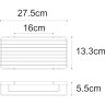 Полка металлическая WASSERKRAFT K-722BRUSHED GOLD K-722BG