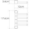 Полотенцедержатель WASSERKRAFT K-1054 BRUSHED GOLD K-1054BG