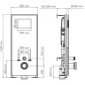 Система инсталляции для унитазов WASSERKRAFT ABENS 20TLT.010.ME.BL.PG04